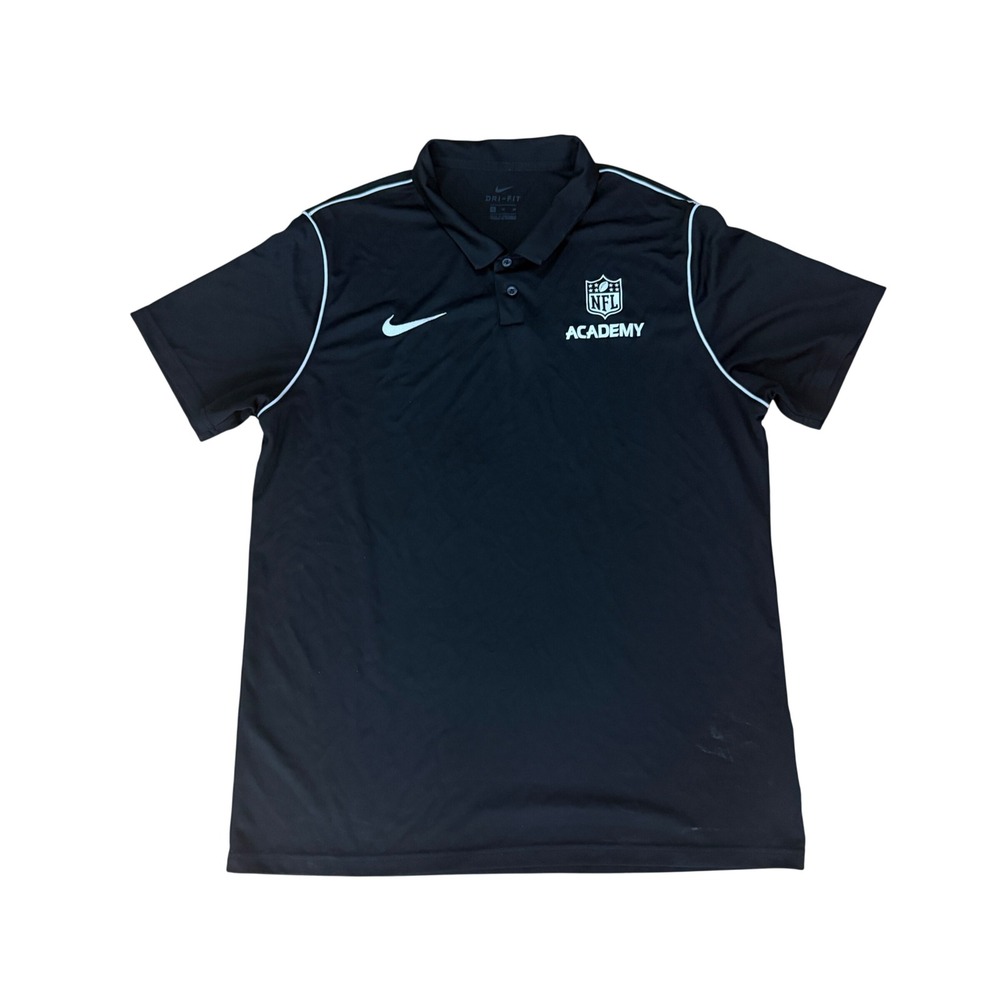 Nike Polo Shirt Youth XL NFL Academy Dri-Fit Short Sleeve Black